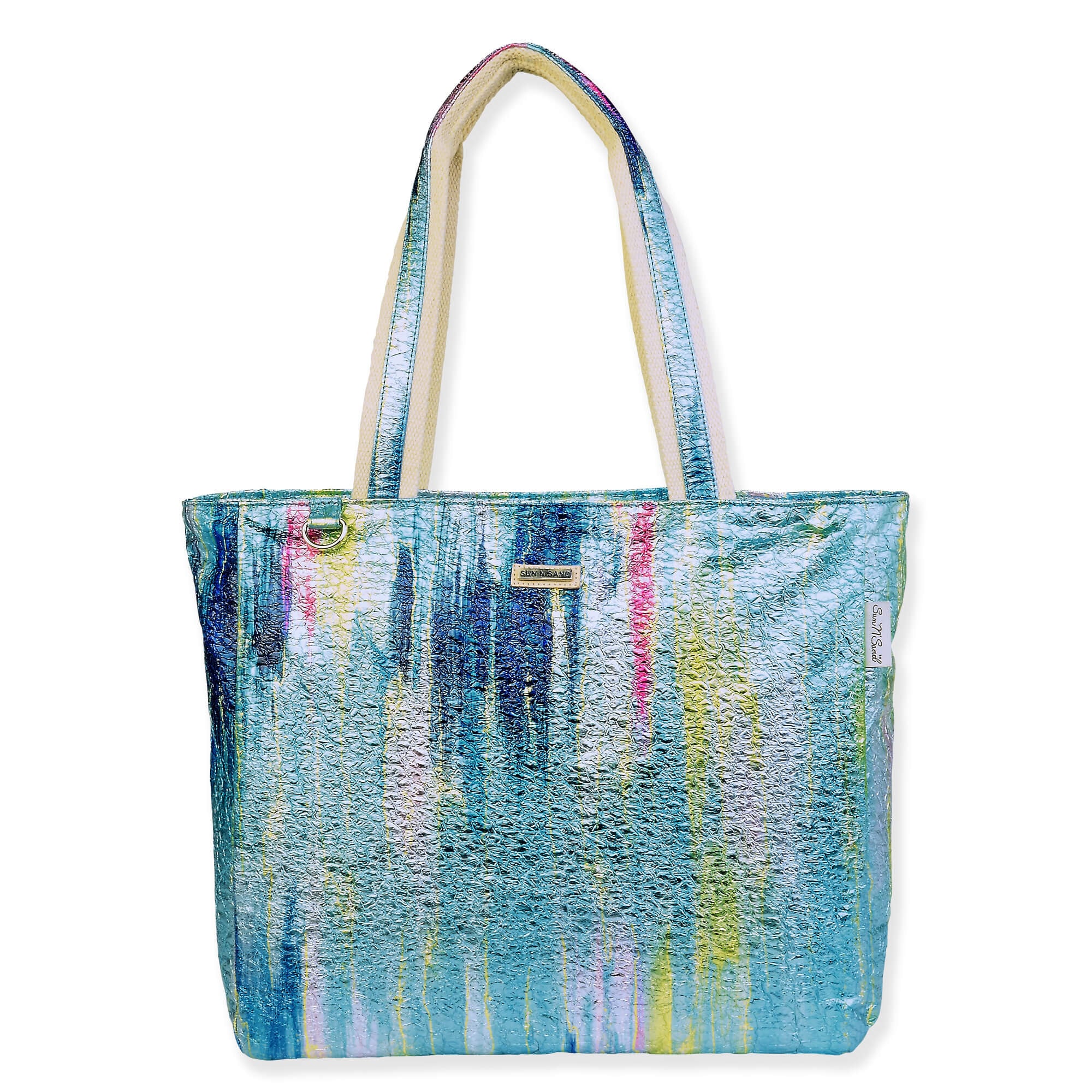 Blue, Shoulder Tote Ombre Crushed Foil | SNS6820 C
