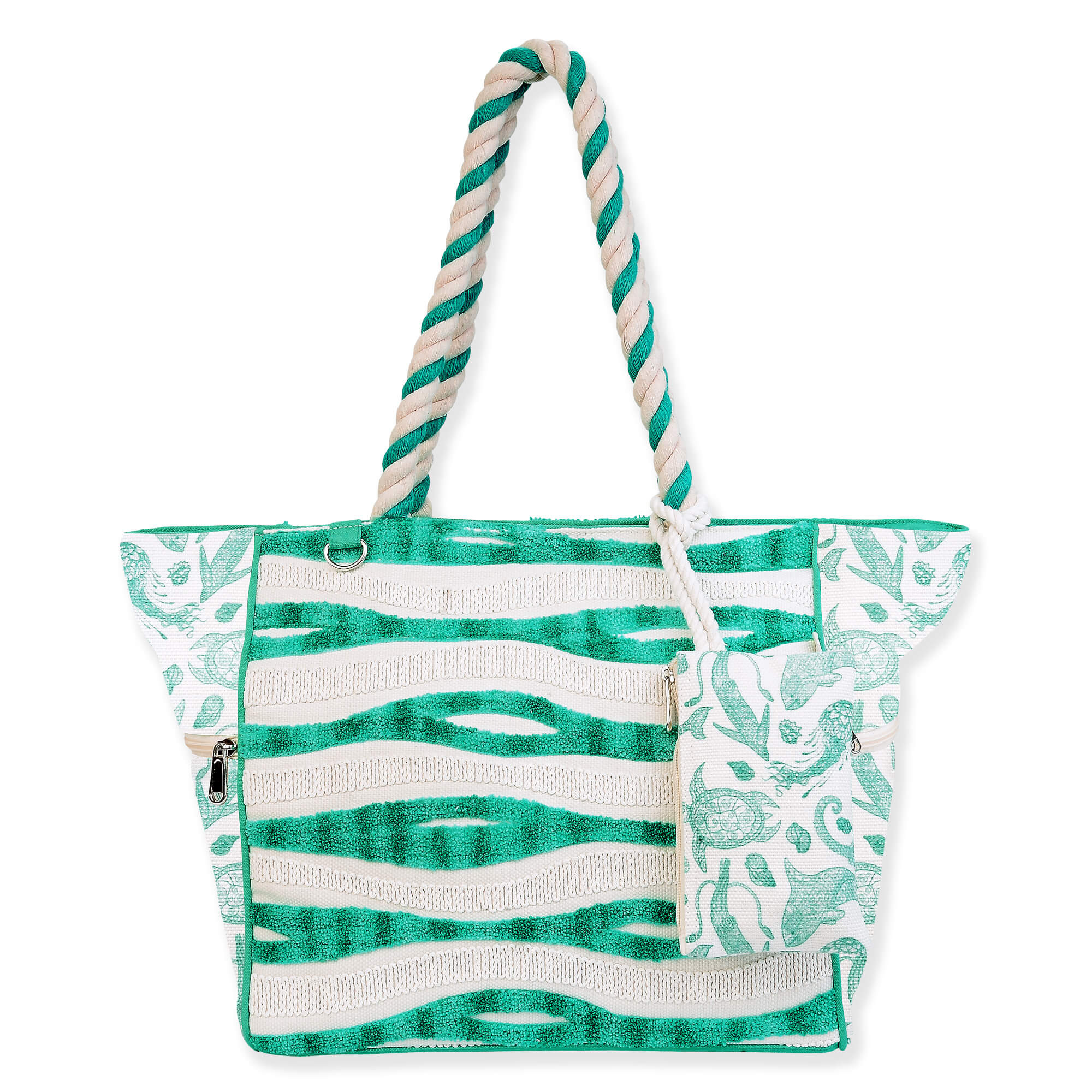 Green, Oversized Tote Sea Life | SNS6740 A