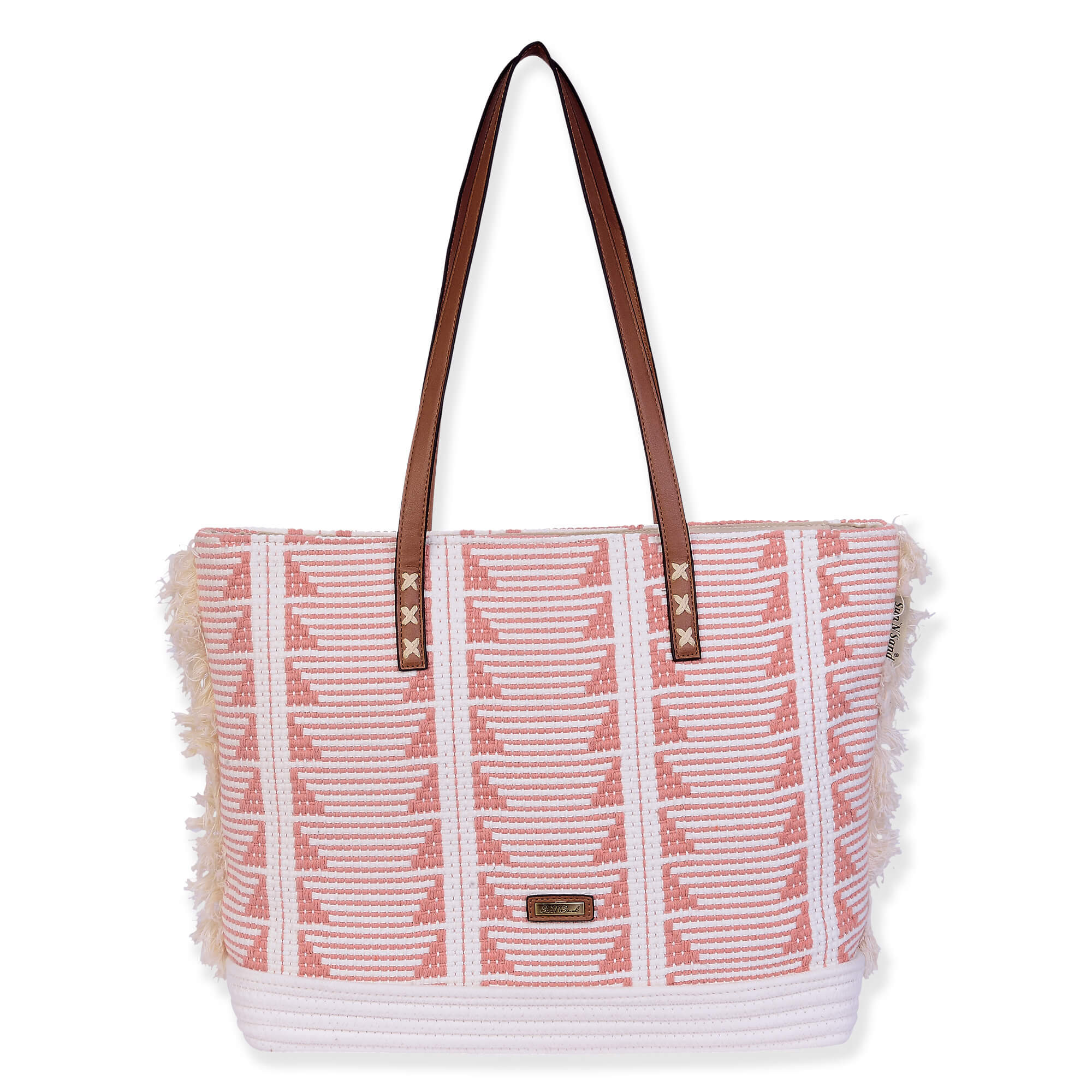 Pink, Cotton Shoulder Tote | CE6622 B