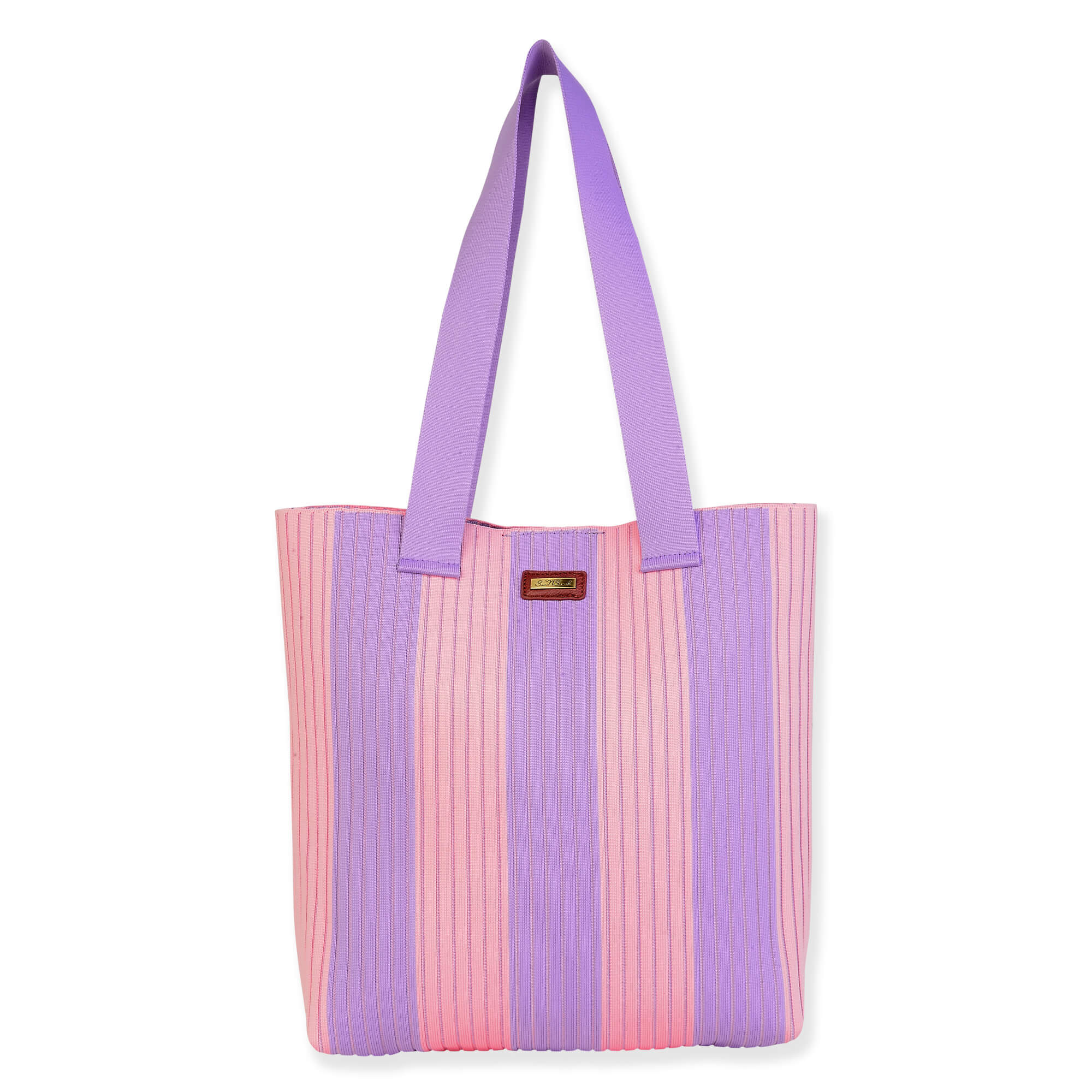 Purple, Polyester Shoulder Tote | CE6664 B