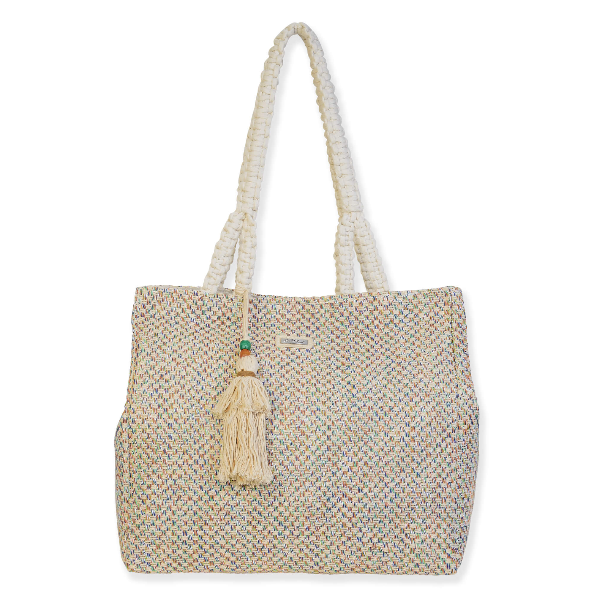 Multi, 70% Cotton/30% Poly Shoulder Tote | CE6729 B