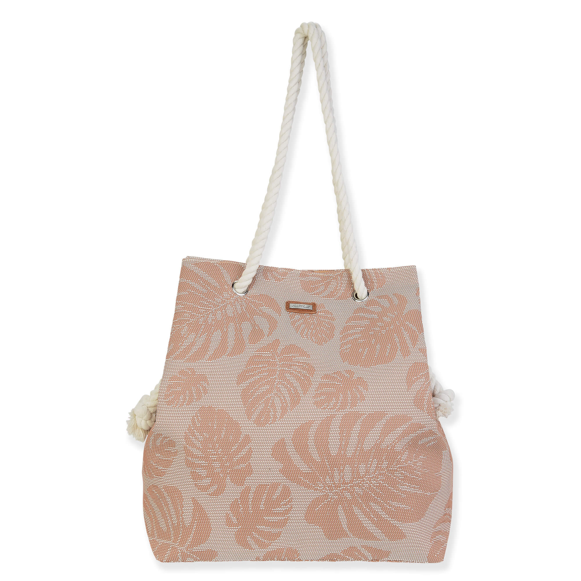 Tan, PP Straw Gap Tote | CE6737 A