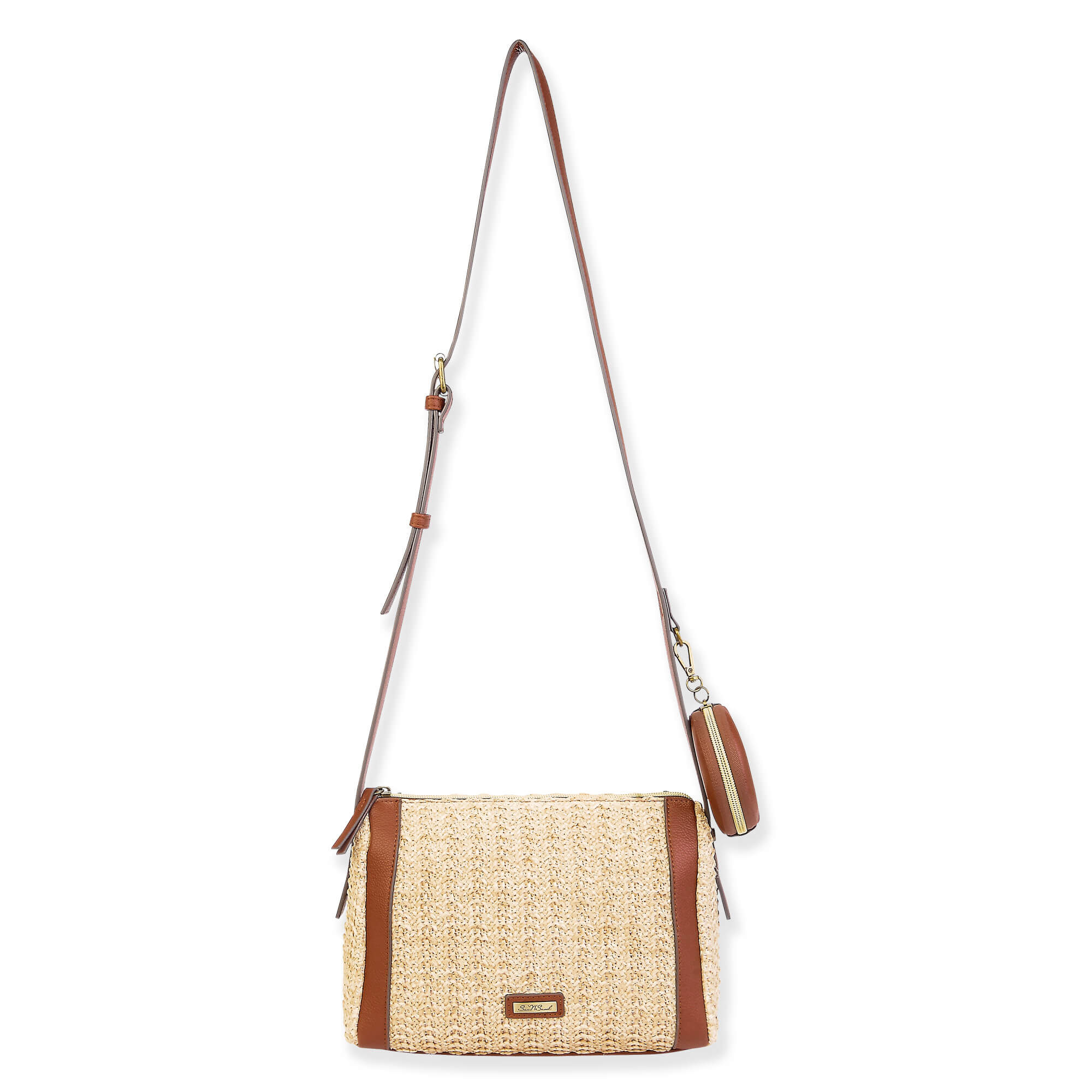 Natural, Poly Straw Crossbody | CE6630 A