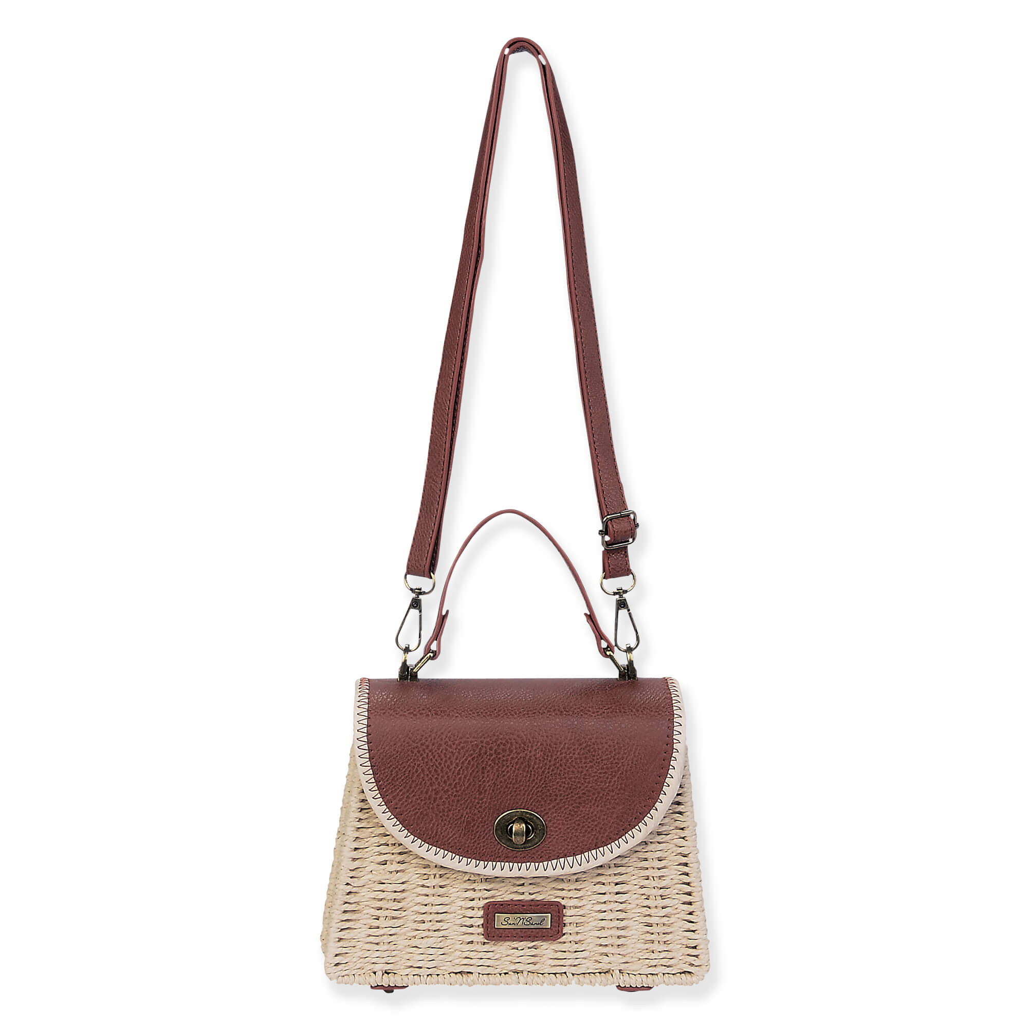 Natural, Paper Straw Crossbody | CE6644 A
