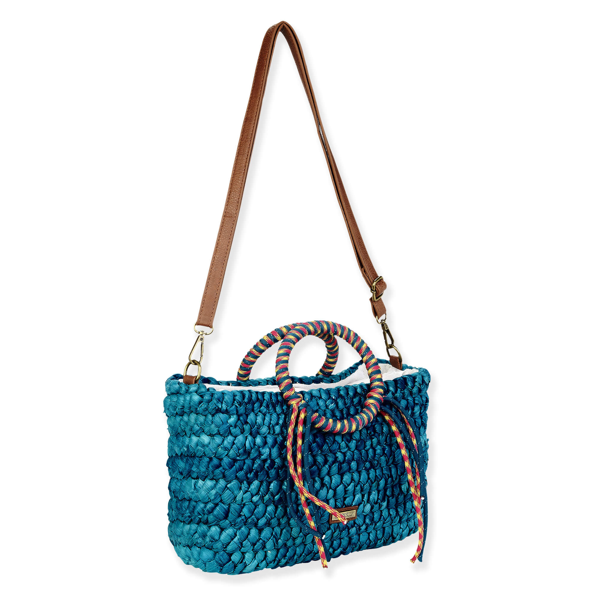 Blue, Corn Husk Crossbody | CE6687 B | Side View