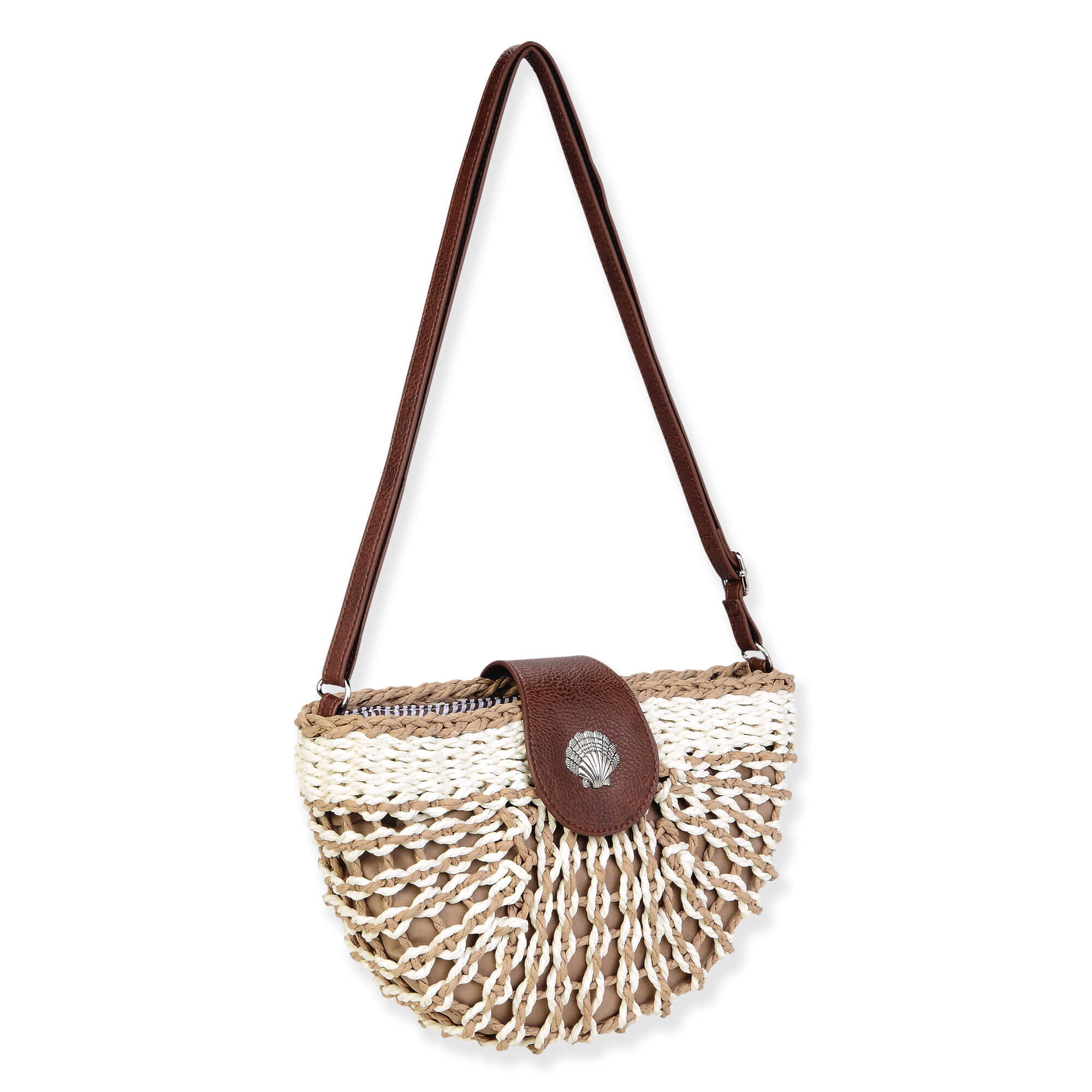 Ivory, Paper Straw Crossbody | CE6736 A | Side View