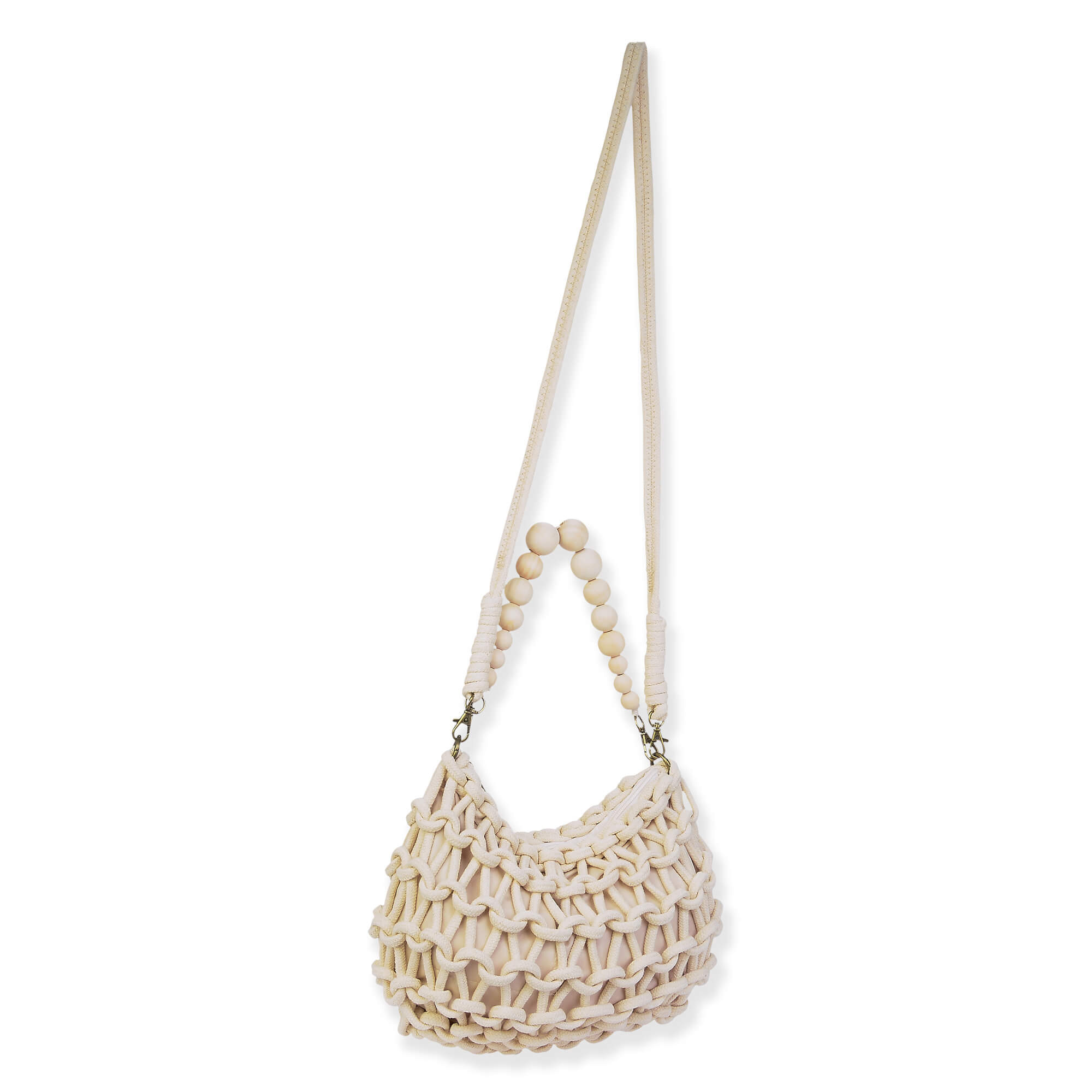 Natural, Cotton Shoulder Tote | CE6648 A | Side View