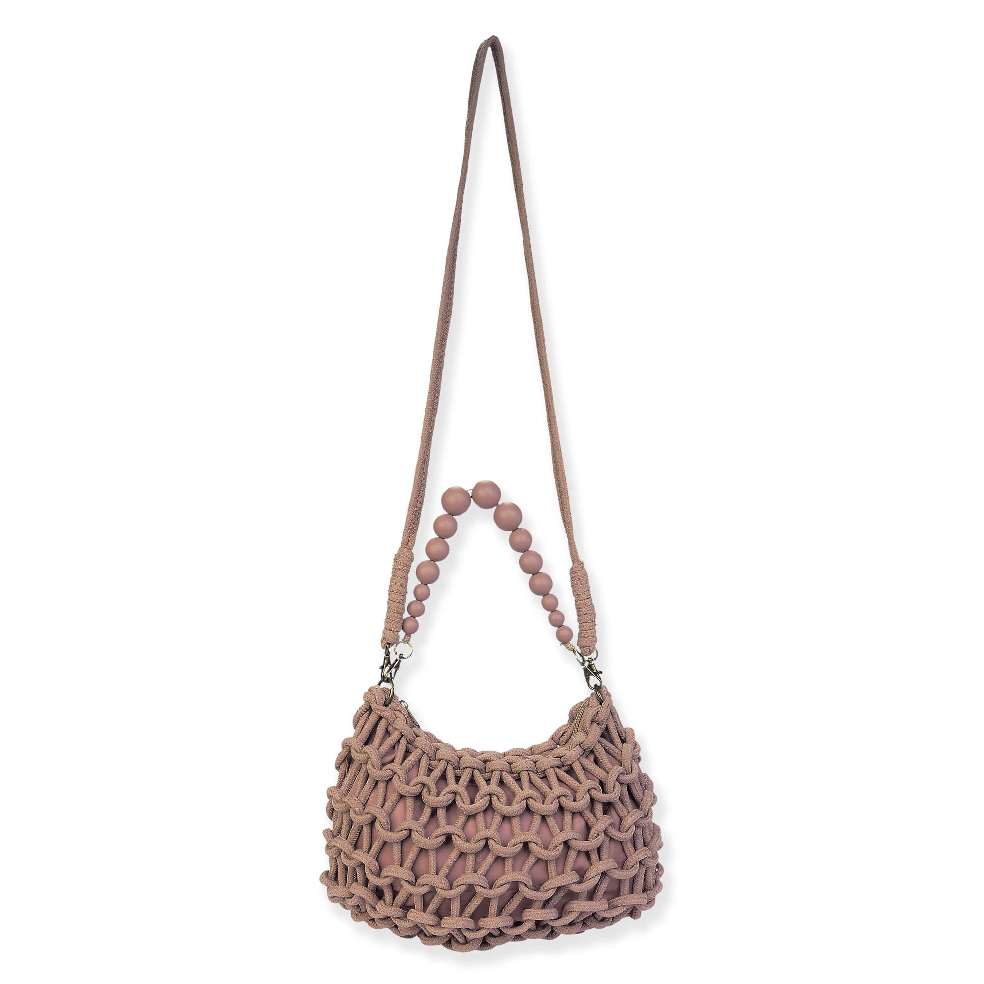 Tan, Cotton Shoulder Tote | CE6648 B