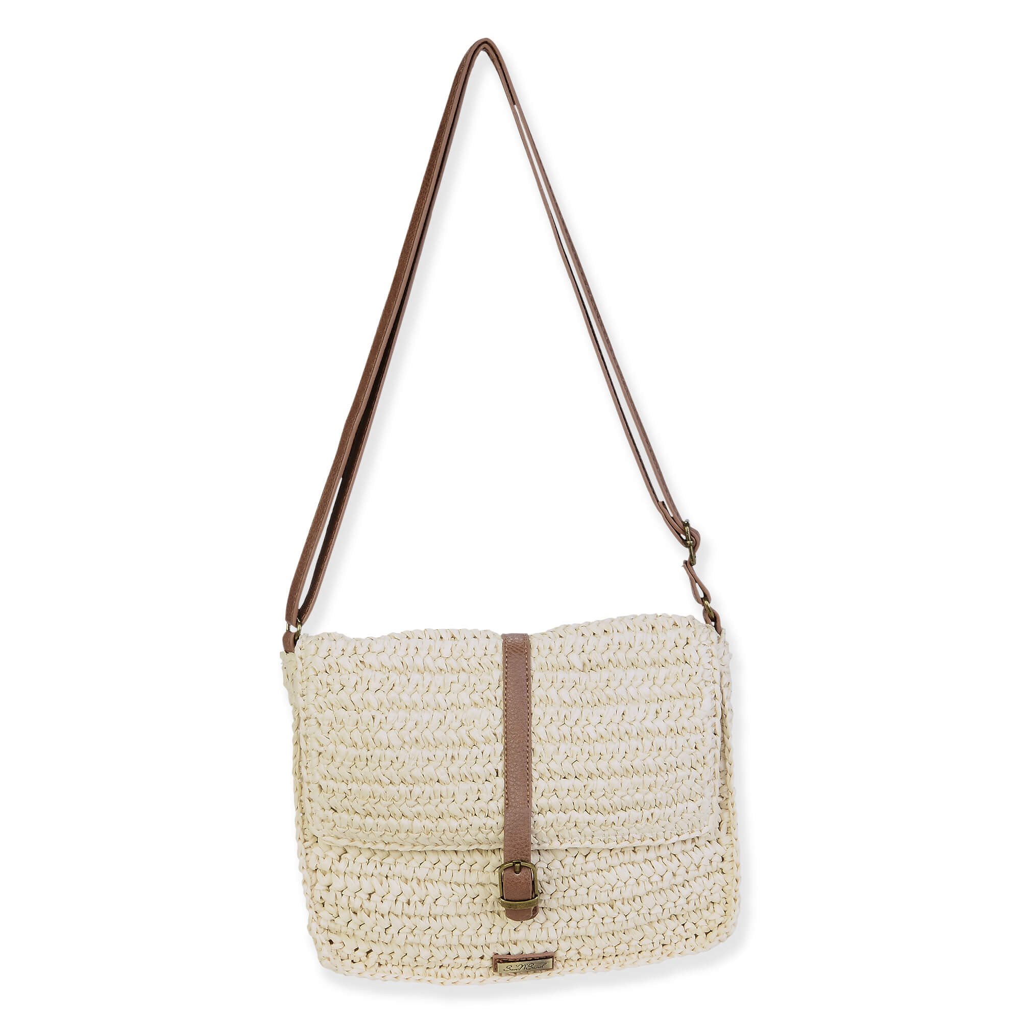 Natural, Paper Straw Crossbody | CE6652 A