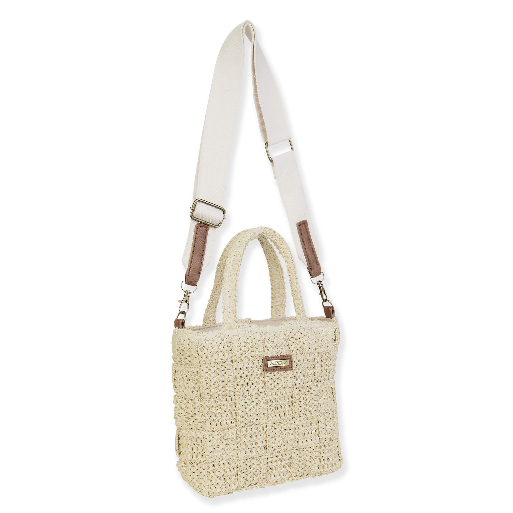 Natural, Paper Straw Crossbody | CE6709 A
