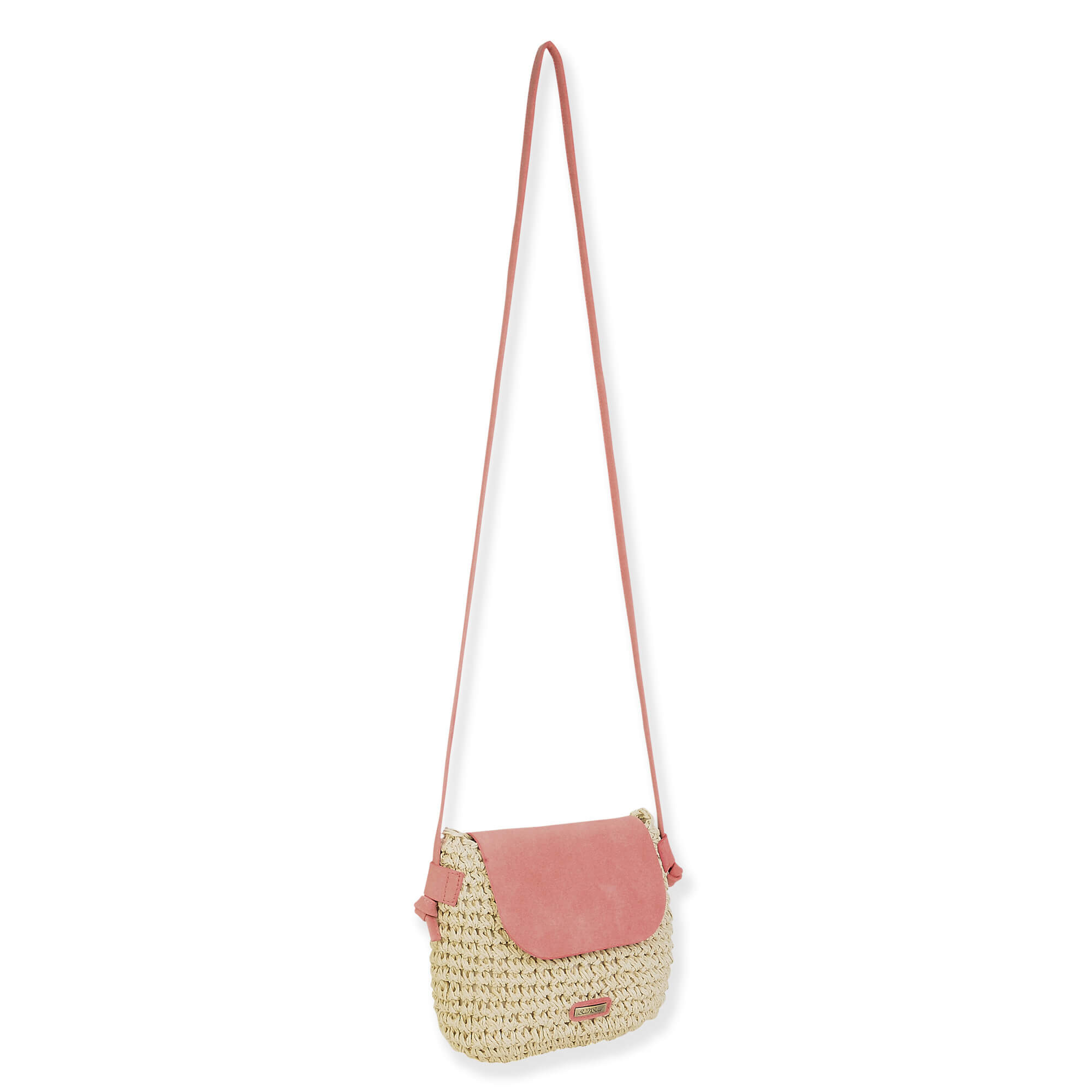 Coral, Paper Straw Crossbody | CE6726 A | Side View