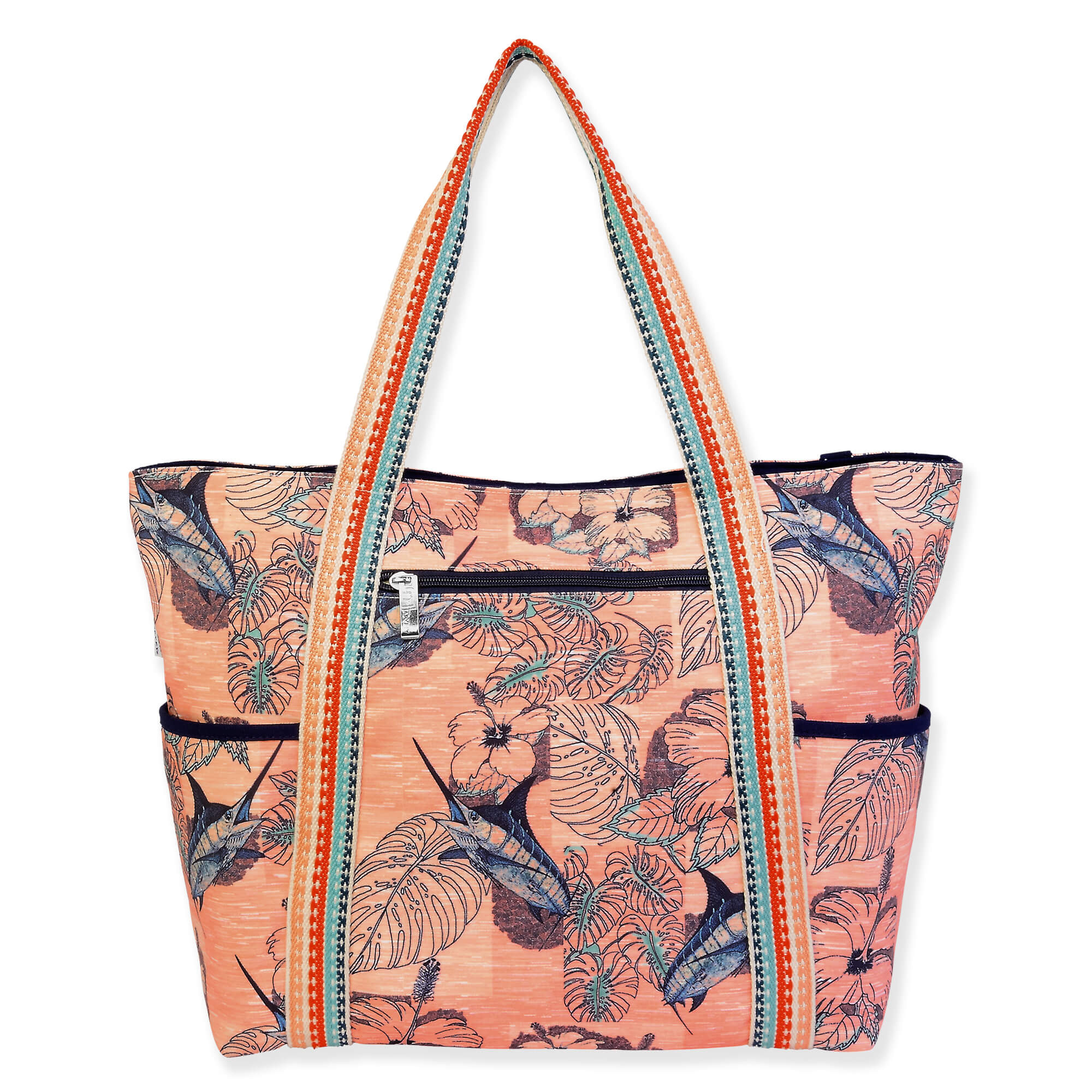 Marlin Floral, Oversized Tote | GH5410 | Back View
