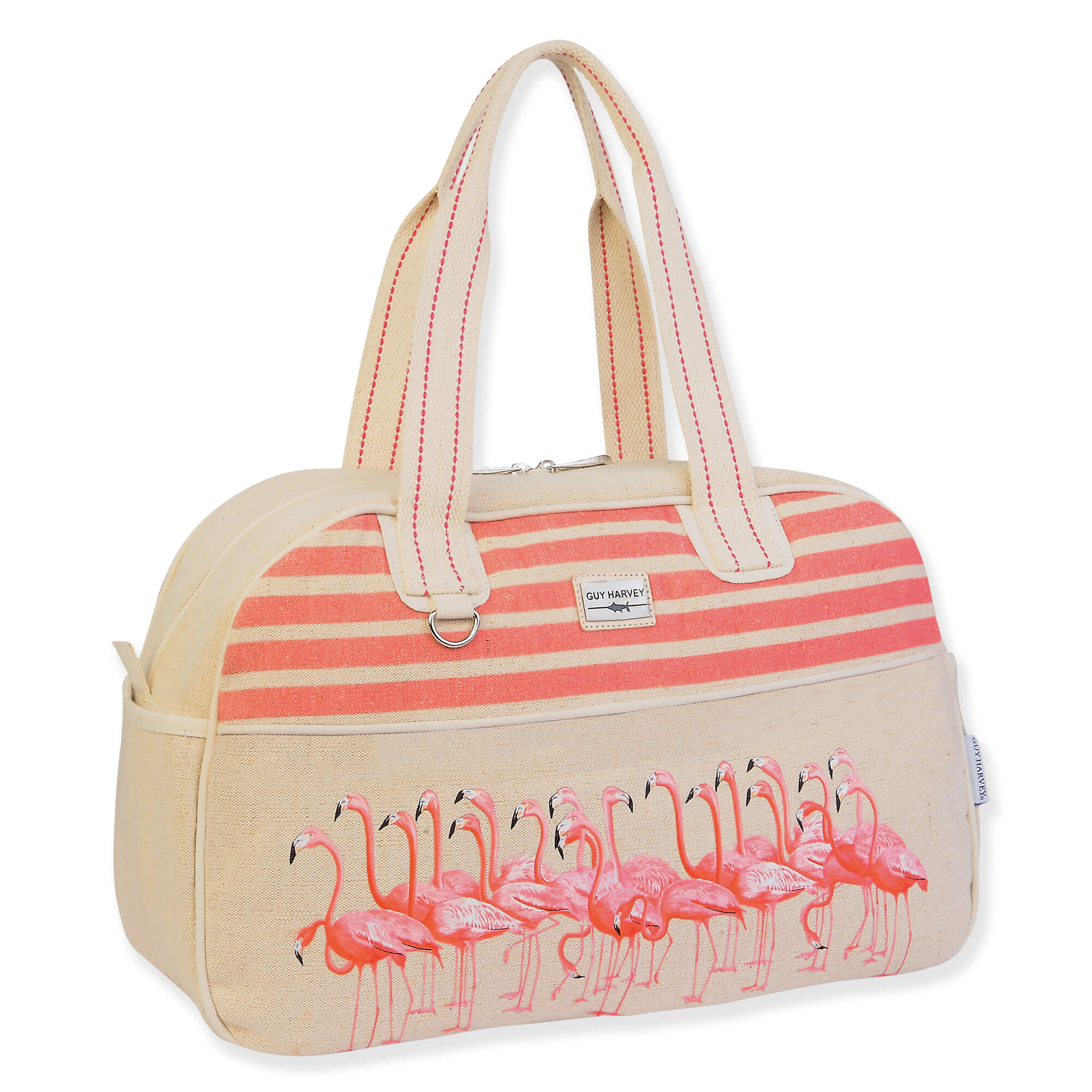 Flamingo & Stripes, Duffle Bag | GH5460 | Side View