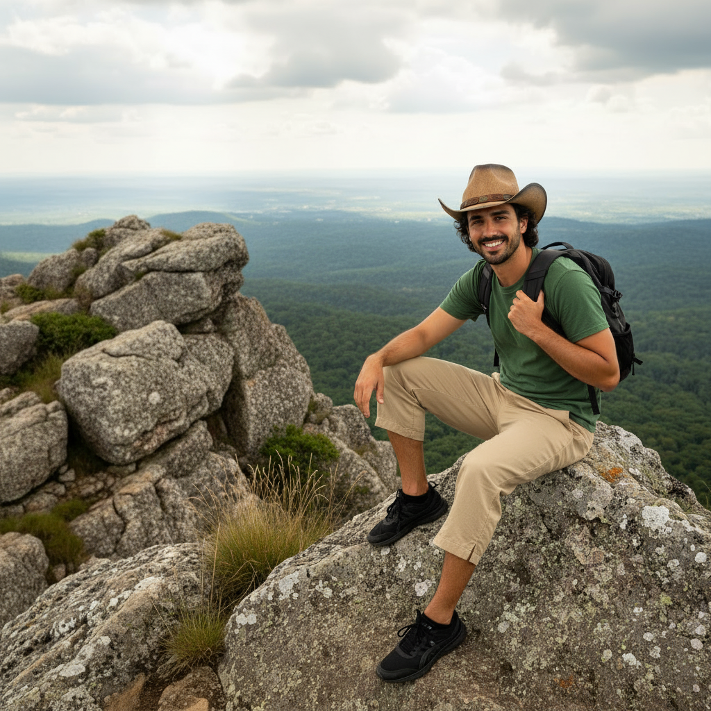 Lifestyle full-body view of the Sun N Sand HTT1302 men's straw outback hat in Natural, featuring a black and white patterned fabric band and a wide structured brim for rugged coastal style and dependable sun protection while on a yacht.
