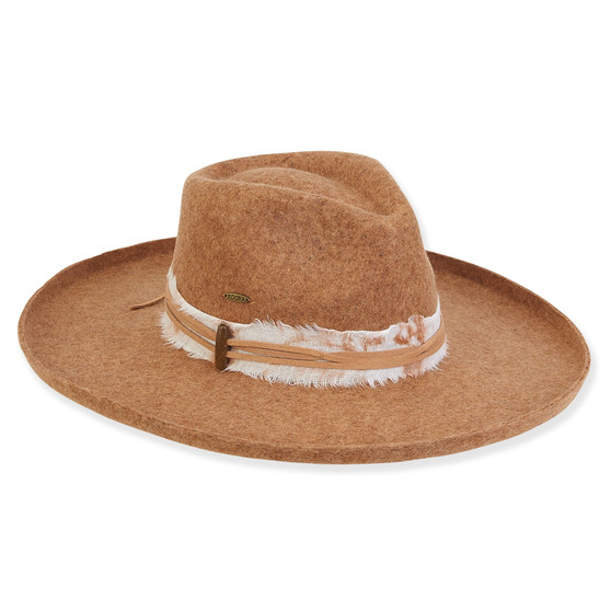 Light Brown Wool Felt Safari Hat