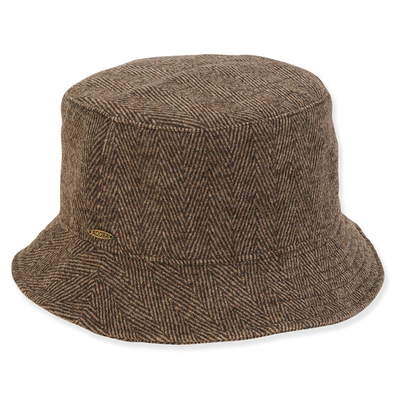 Brown Fashion Fabrics Bucket Hat