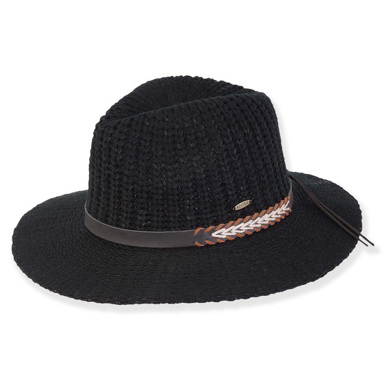 Black Poly Fabric Safari Hat