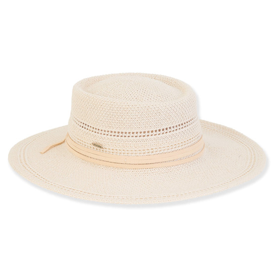 Beige Fashion Fabrics Gambler Hat