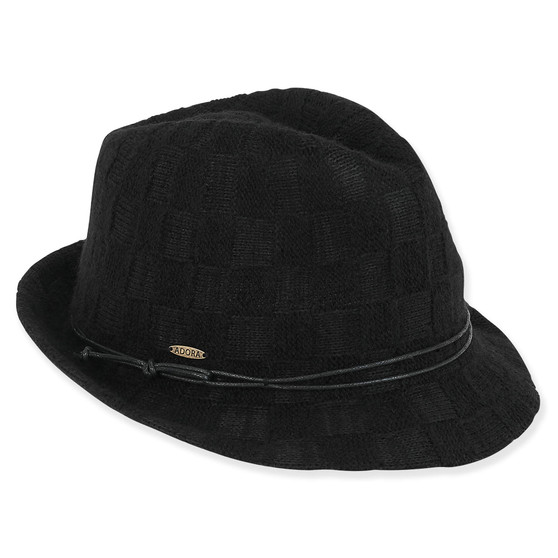Black Fashion Fabrics Fedora Hat