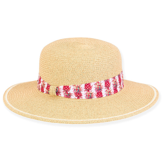 Natural Young Girls Paper Straw Floppy Hat