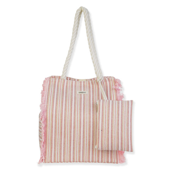 Pink, 70% Cotton/30% Poly Shoulder Tote | CE6730 A