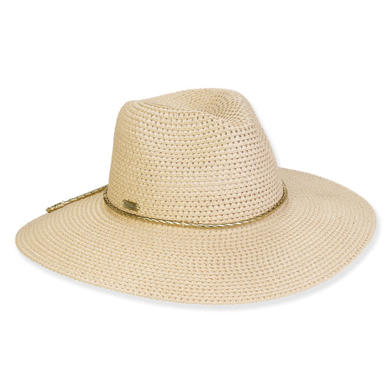 Women's Beige, Paperbraid Safari, Brim 3.75" | Sun N Sand | HH3254 B