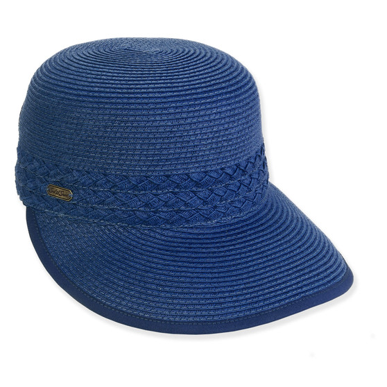 Women's Navy, Paperbraid Cap, Brim 4" | Sun N Sand | HH3179 F