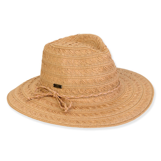 Women's Tan, Paper Straw Safari, Brim 3" | Sun N Sand | HH3362 B