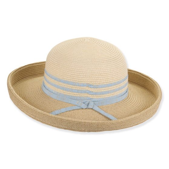 Womens Upbrim Hat | Adjustable | UPF 50+ | Metallic Lurex | Sun N Sand | HH3448 B | Back View
