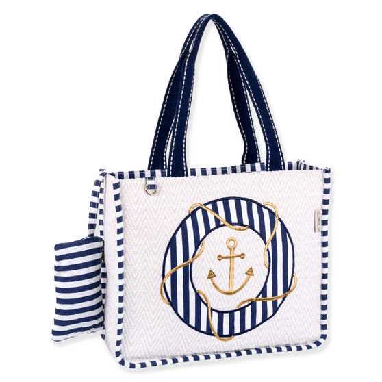 Gold Anchor | Shoulder Tote | Sun N Sand | SNS6940 | Side View