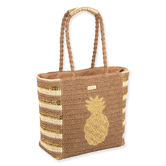 Pineapple Willow - Shoulder Tote - Sun N Sand - CE6865 - Side View