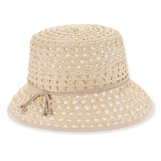 Natural bucket hat featuring Adjustable.