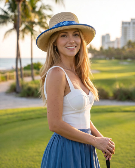 Natural upbrim hat featuring Adjustable, UPF 50+.
