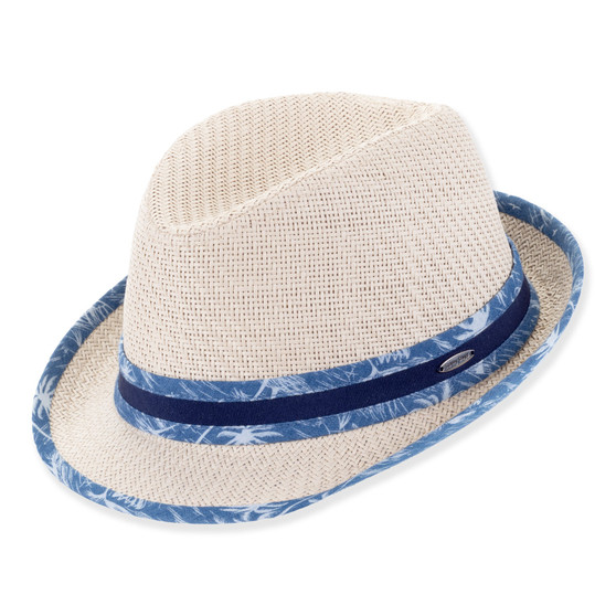 Natural fedora hat featuring UPF 50+, Adjustable.