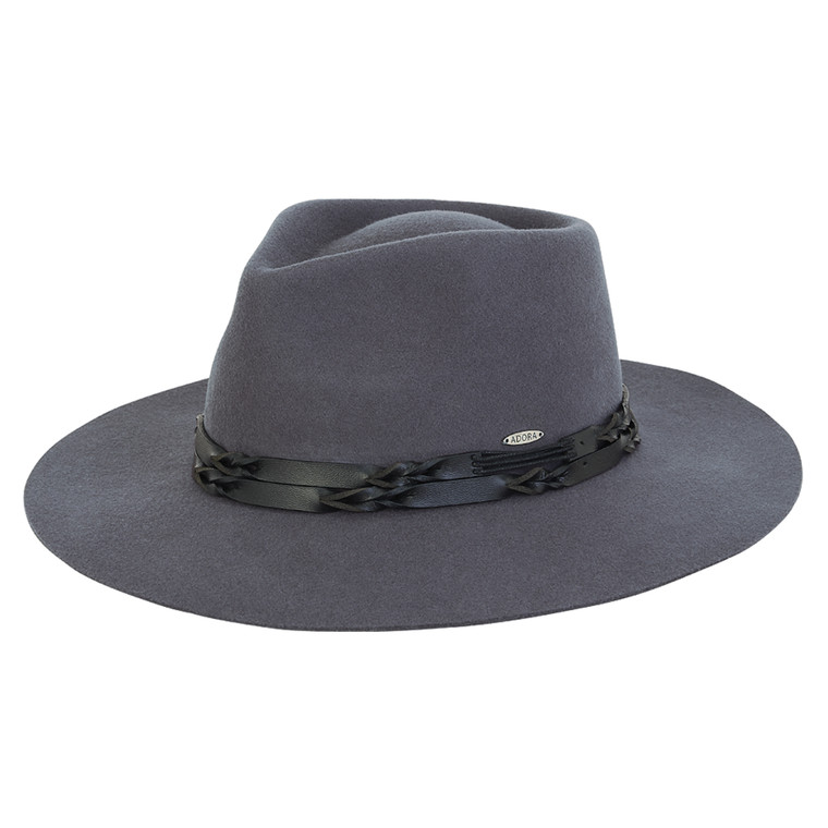 Grey Wool Felt Safari Hat