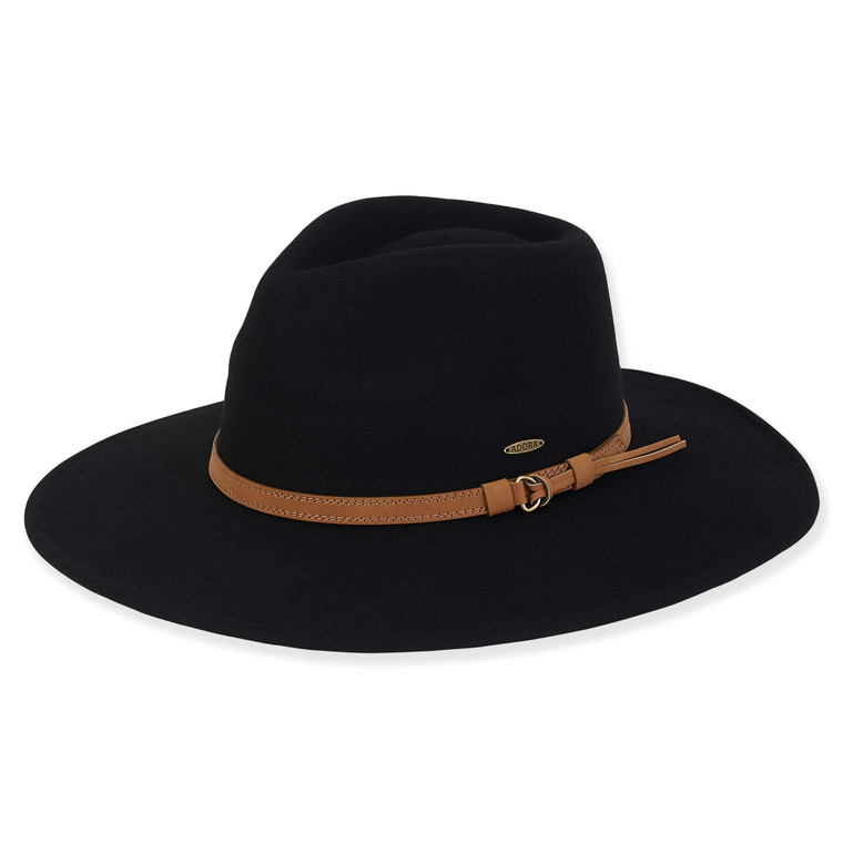 Black Wool Felt Safari Hat