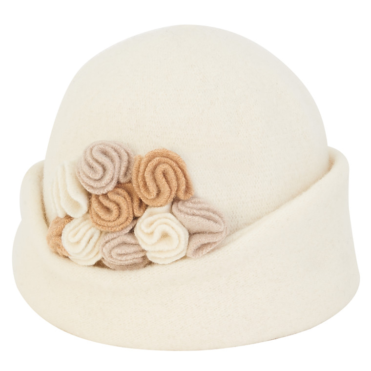 Ivory Soft Wool Turban Hat