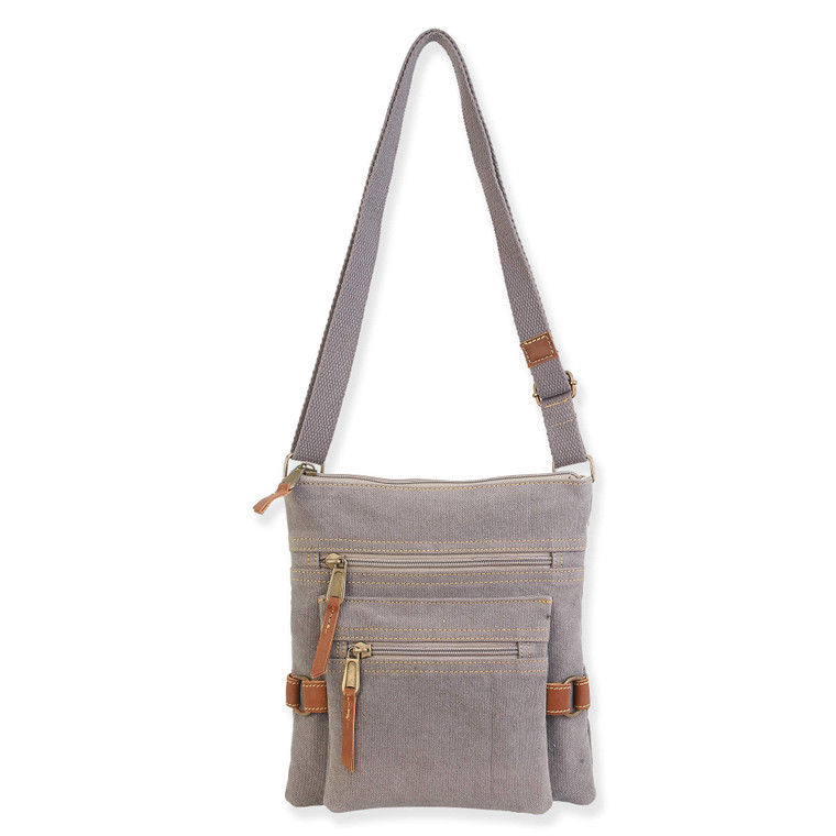 Grey Stonewashed Crossbody - Front View