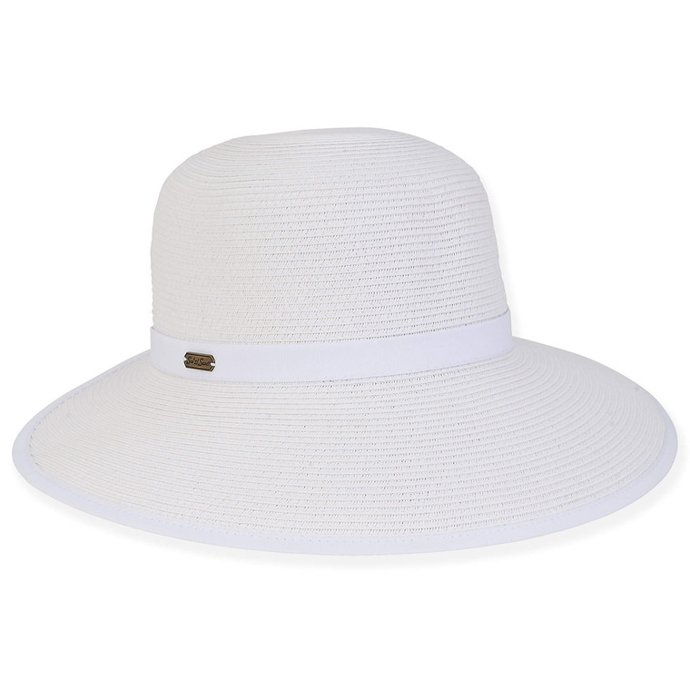 White - Paper Straw Backless Hat