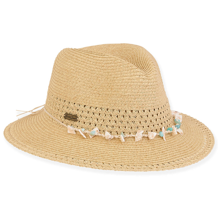 Natural Paper Braid Fedora Hat