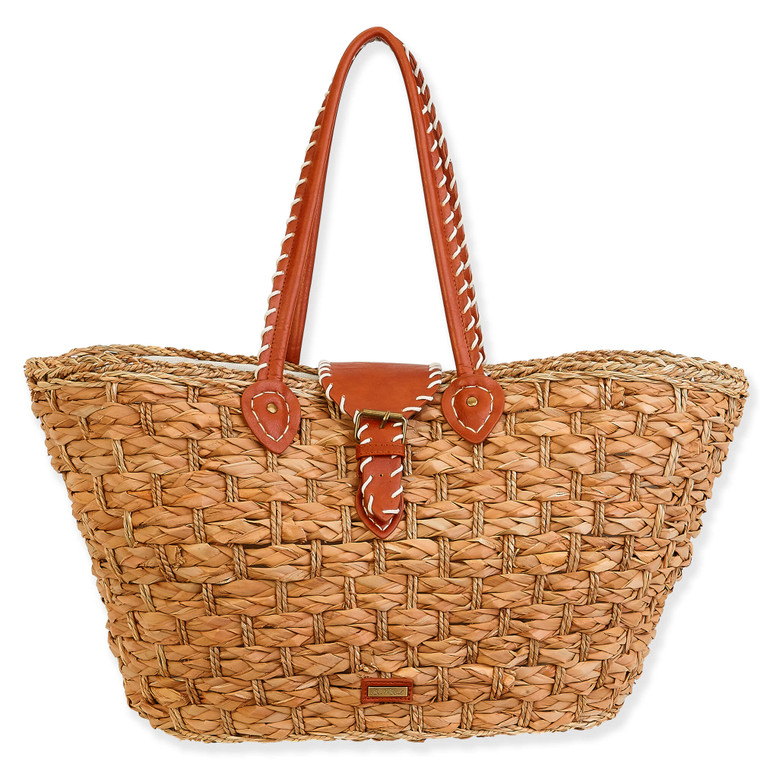 Natural Straw | Shoulder Tote | Front View