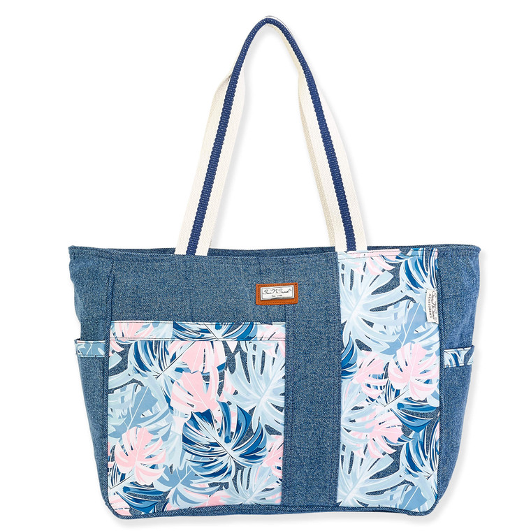 Tropical Leaves | Beach Casuals Shoulder Tote  | Front View