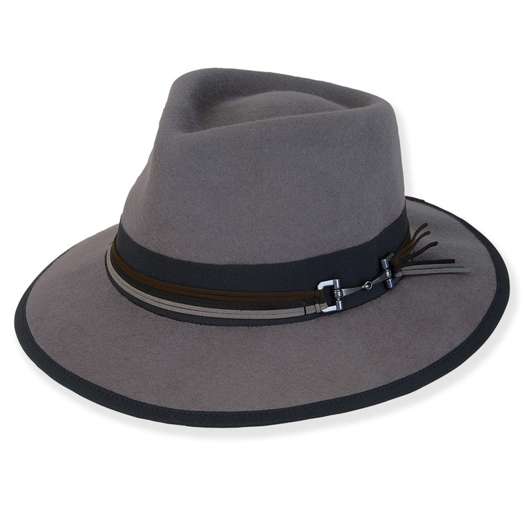 Grey Wool Felt Safari Hat