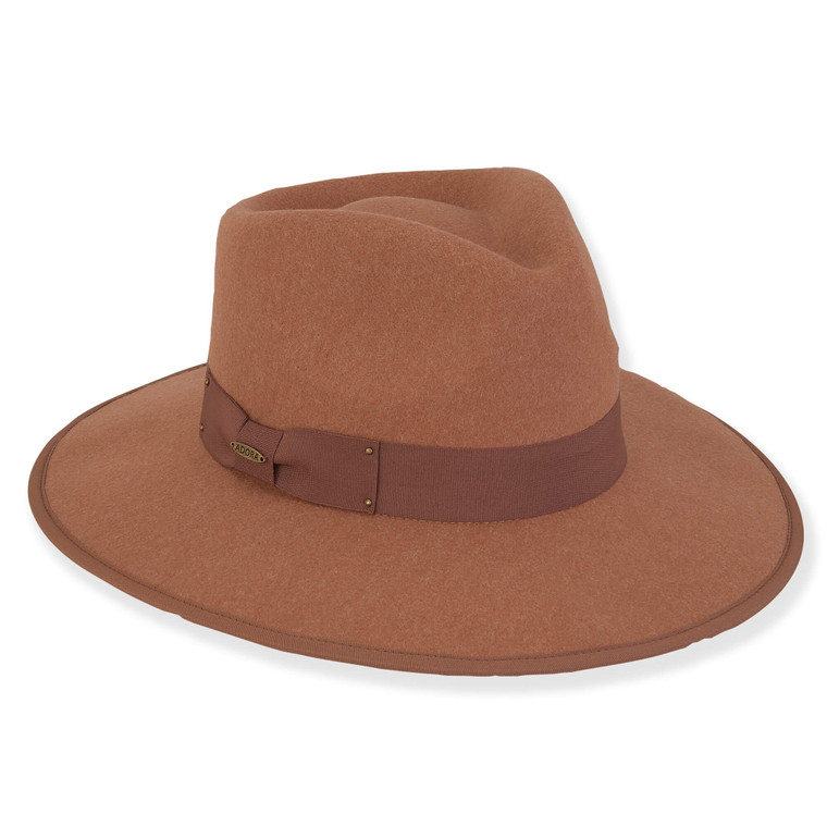 Brown Poly Felt Safari Hat