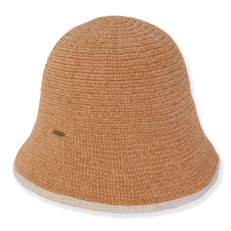 Tan Poly Fabric Bucket Hat