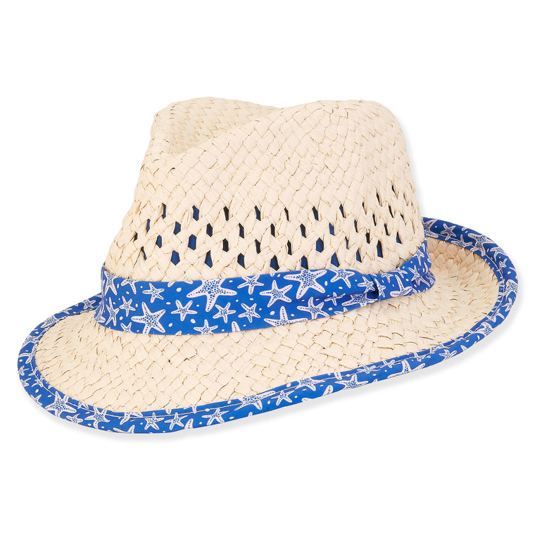 Paper Straw Fedora Hat