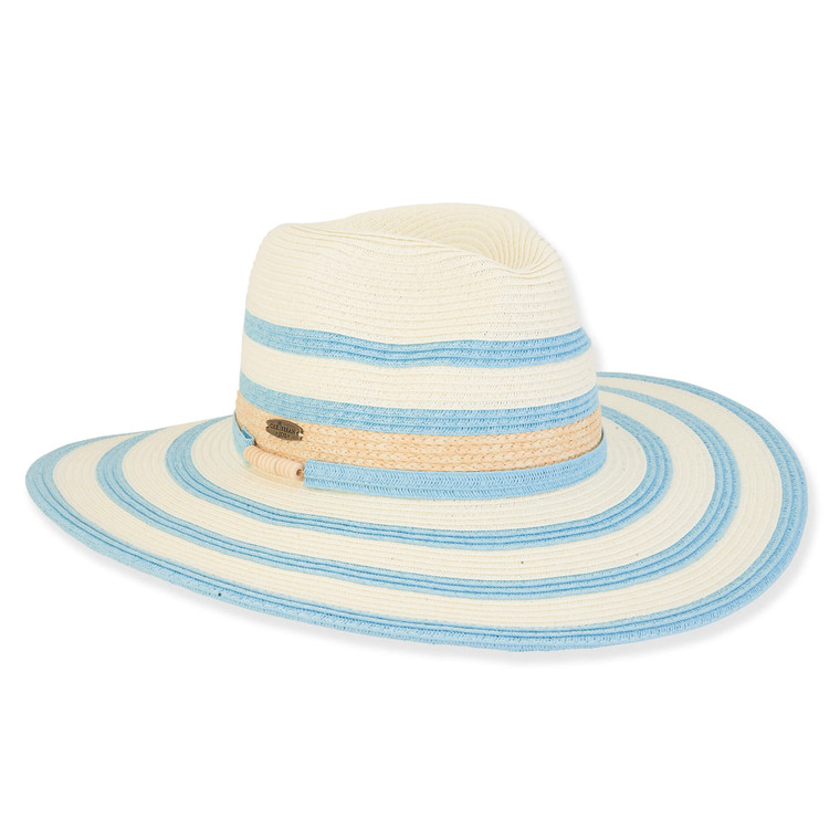 Caribbean Joe Natural Paper Straw Safari Hat