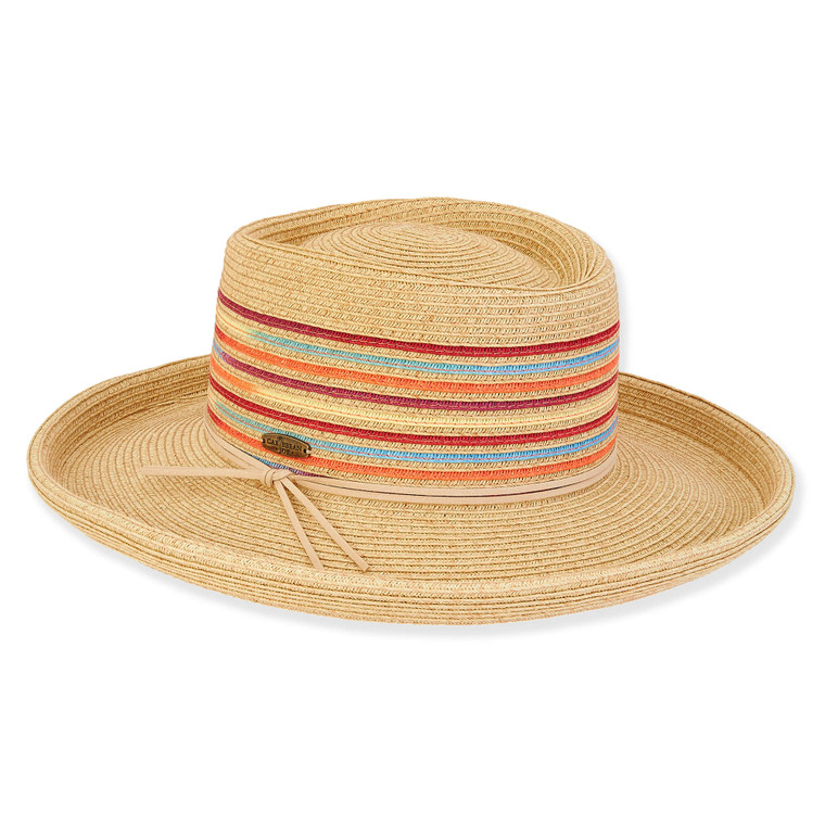 Caribbean Joe Paper Straw Gambler Hat