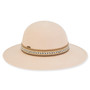 Beige Wool Felt Floppy Hat