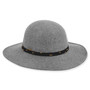 Grey Wool Felt Floppy Hat